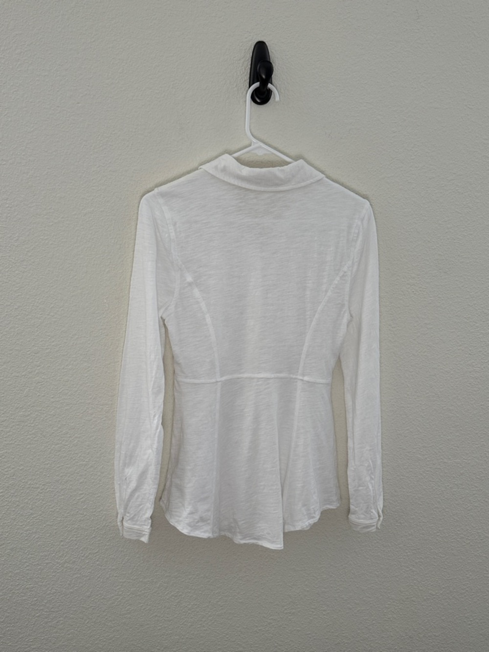Anthropologie White Tie-Front Button Down Shirt - Picture 3 of 6